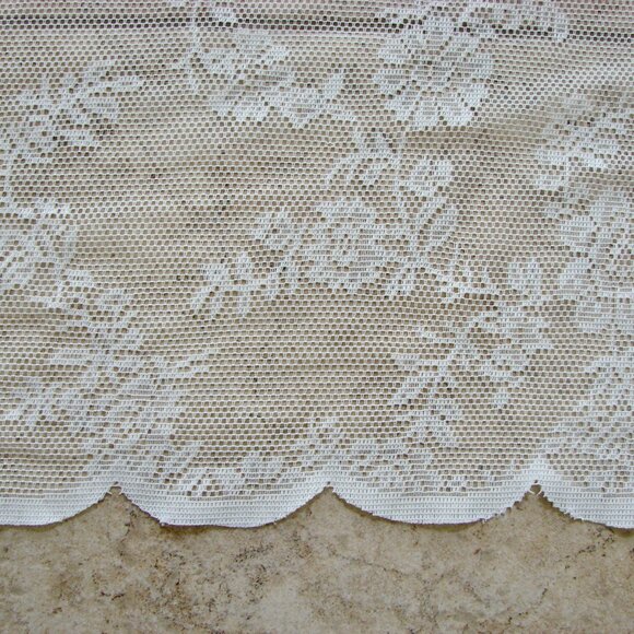 Lace Floral Curtains Ikea Alvine Svets 3 Panels Off White 57" x 98" - Picture 5 of 15